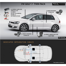 FOCAL INSIDE Speaker Upgrade Pack 6.2 Impulse to Fit VW GOLF VII 2012-2020